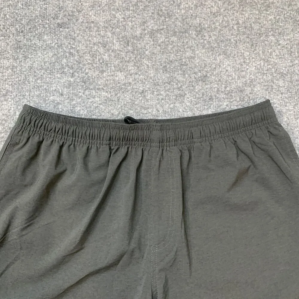 Chubbies Shorts Mens M Medium Charcoal Grey Mid Rise‎ Elastic Waist Stretch Swim